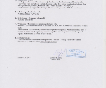 Úradná tabuľa / 28.02.2018