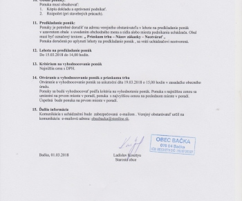 Úradná tabuľa / 28.02.2018